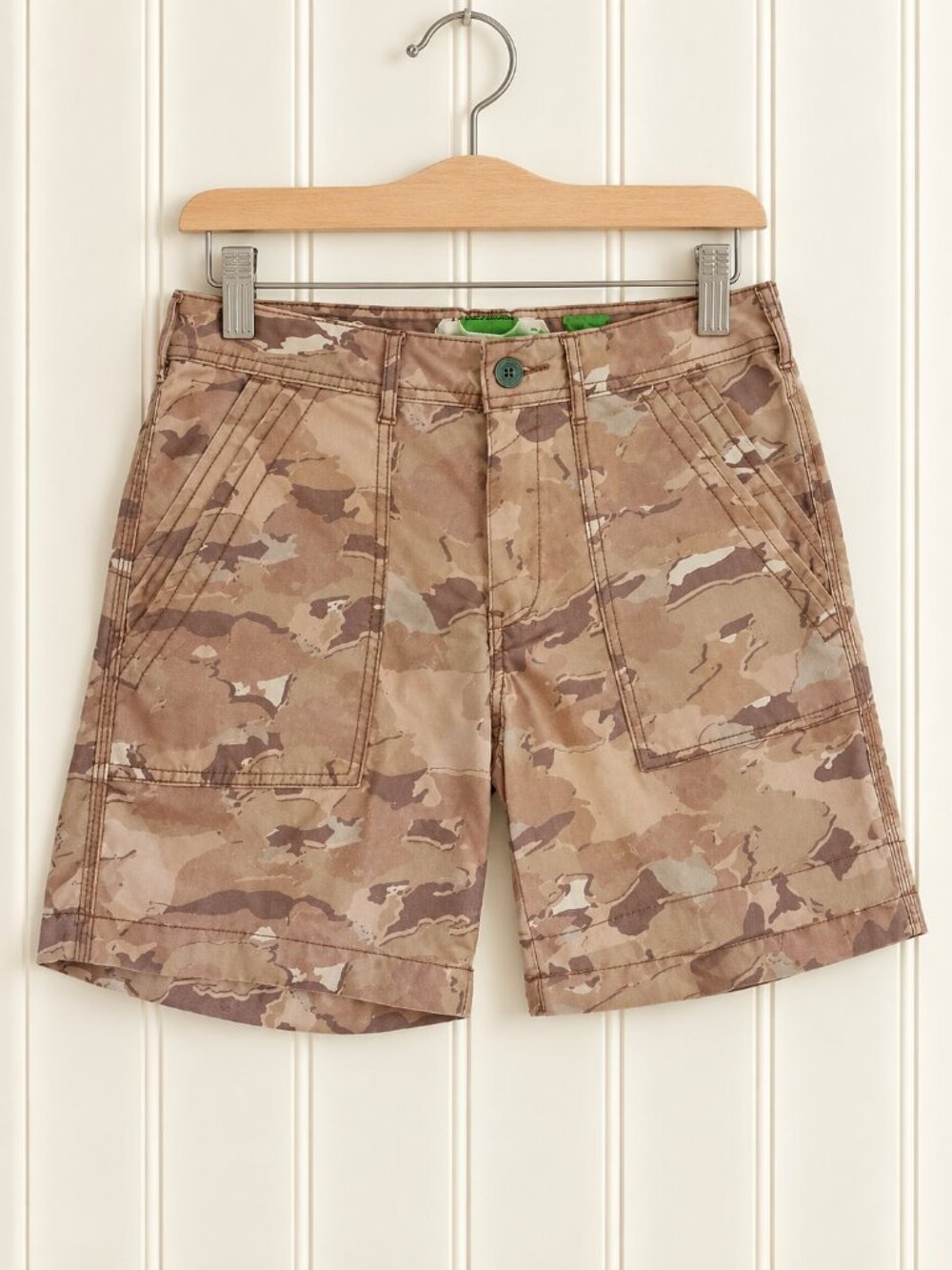 Anthropologie The Wanderer Camo Utility Shorts Women’s 25 Linen Blend NWT